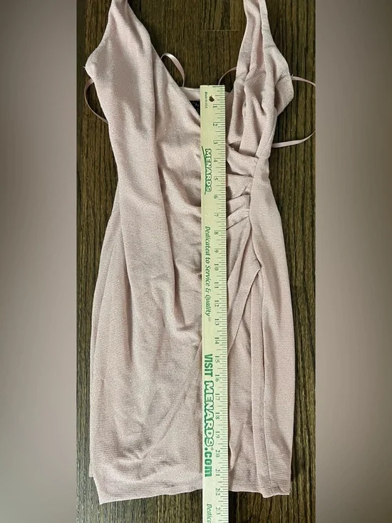 City Studio Light Pink One-Shoulder Halter Ruched Dress - Picture 2 of 4